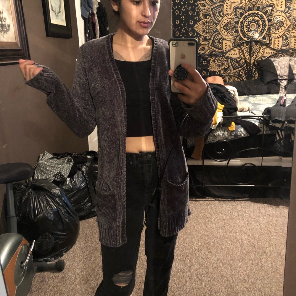 Chenille cardigan